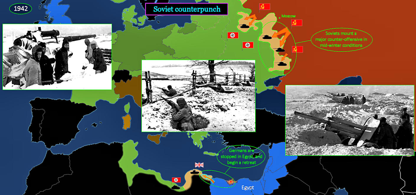Russian Counterattack, Rommel, 1942 map